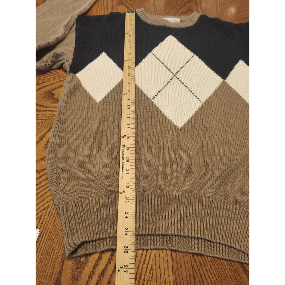 Vintage Men Sweater Size L Coastal Preppy Collegiate Y2K Cotton Parker Of Vienna